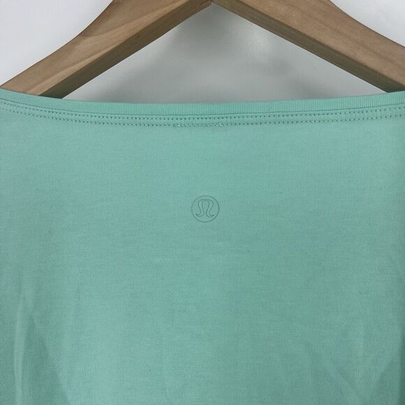 Lululemon Dress Size 6 Green Back in Action Long Sleeve Wild Mint Shift Oversize - Picture 6 of 6